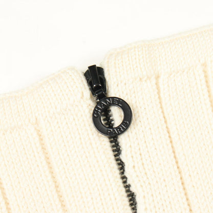 Chanel Vest Zip Knit Wool Vintage — view 6