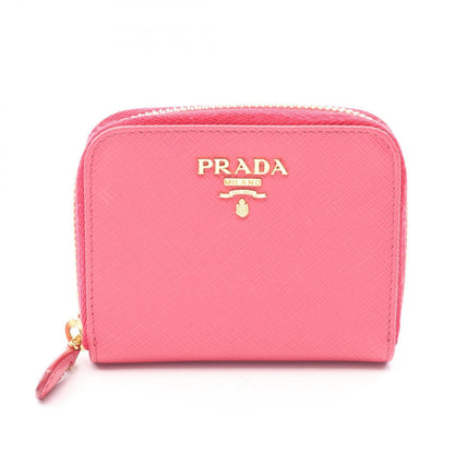 Prada Coin Case Saffiano Metal Zip Around 1 268 Pink Leather