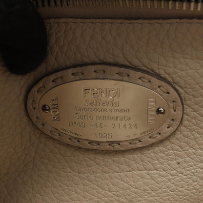 Fendi Handbag Peekaboo Regular Selleria 2-Way Charcoal Gray Leather — view 4