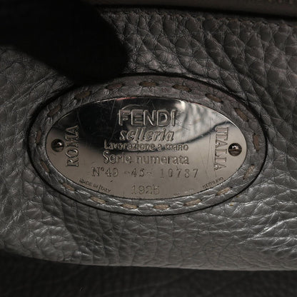 Fendi Handbag Peekaboo Regular Selleria 2-Way Silver Leather — view 4