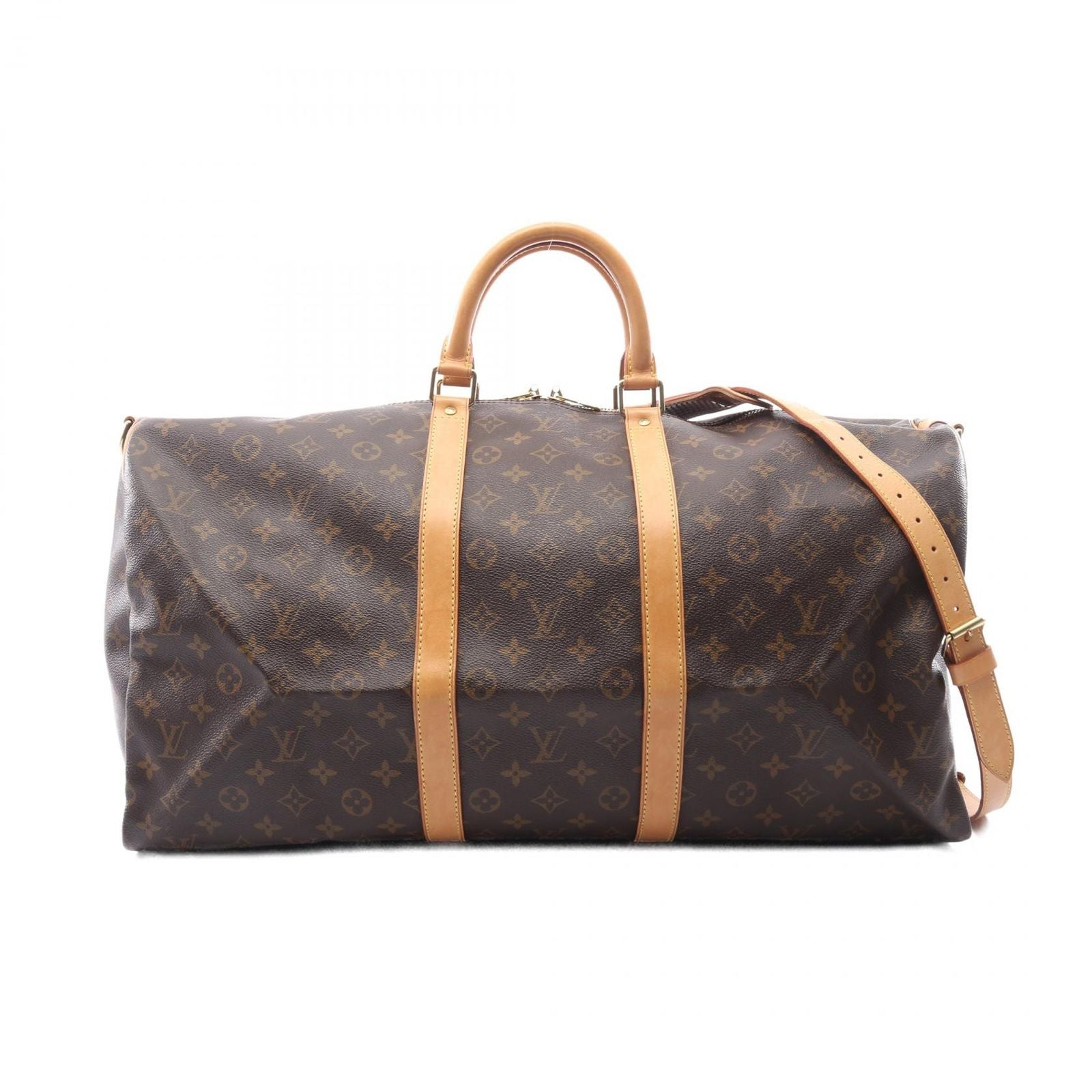 Louis Vuitton Boston Bag Keepall Bandouliere 55 2-Way Canvas Leather