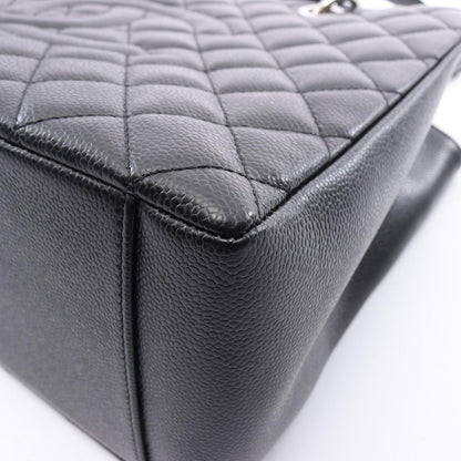 Chanel Tote Quilted Grand Shopping GST Black Caviar Leather Chain — view 6
