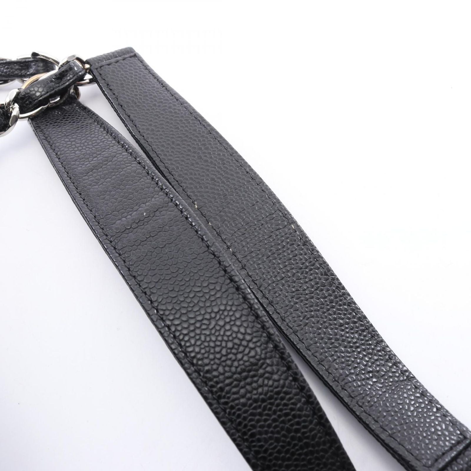 Chanel Tote Quilted Grand Shopping GST Black Caviar Leather Chain — view 7
