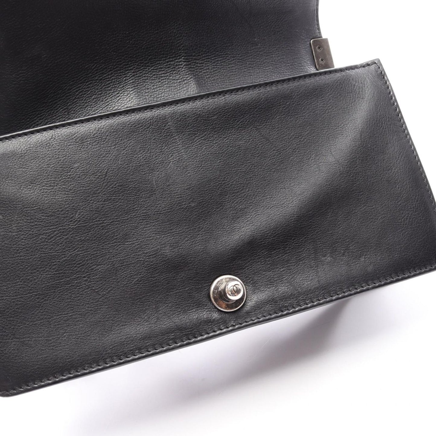 Chanel Shoulder Bag Boy Black Lambskin Boy Wild Stitch Chain — view 8
