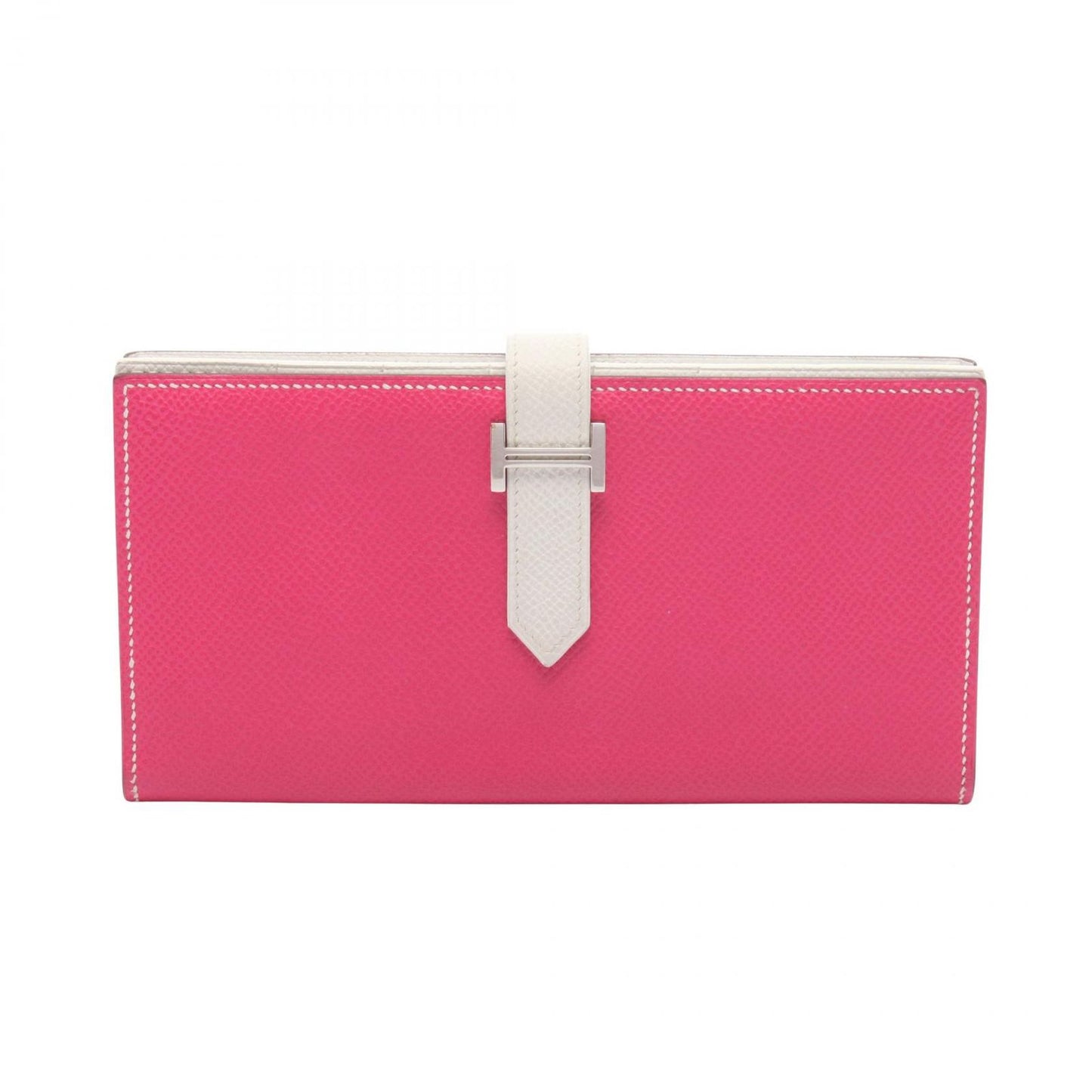 Hermes Bifold Wallet Bearn Souffle Rosetillian White