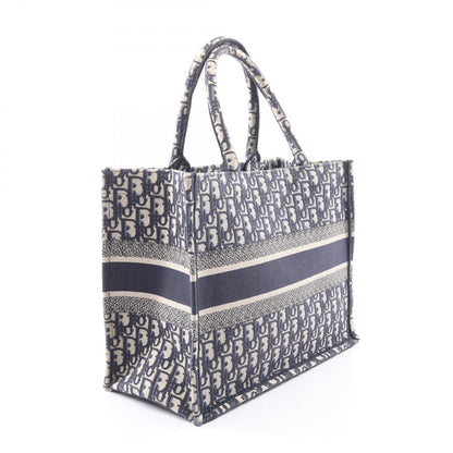 Dior Tote Book Oblique Embroidery Navy Canvas — view 2