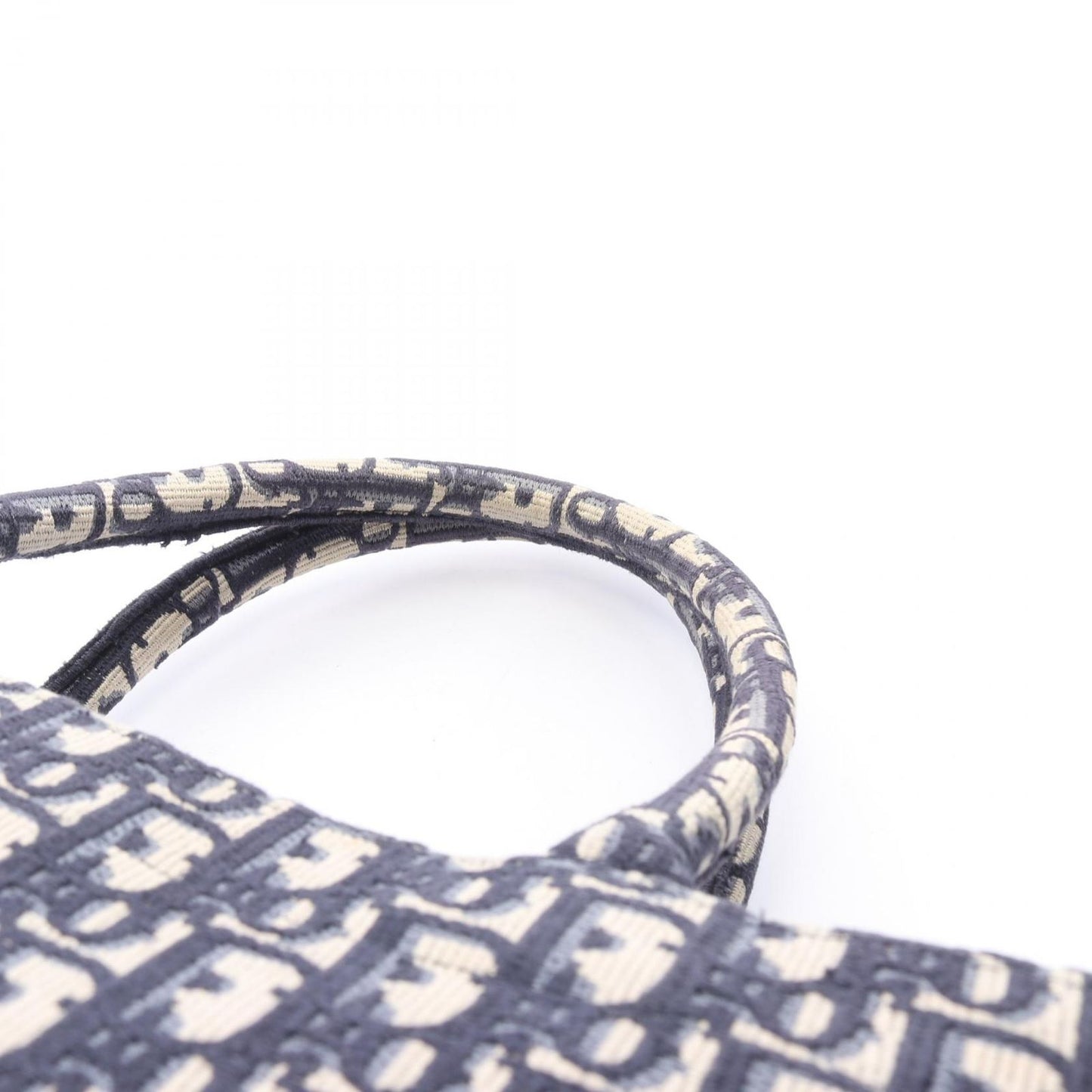 Dior Tote Book Oblique Embroidery Navy Canvas — view 6