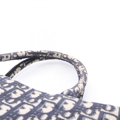Dior Tote Book Oblique Embroidery Navy Canvas — view 6
