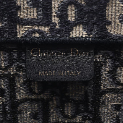 Dior Tote Book Oblique Embroidery Navy Canvas — view 4