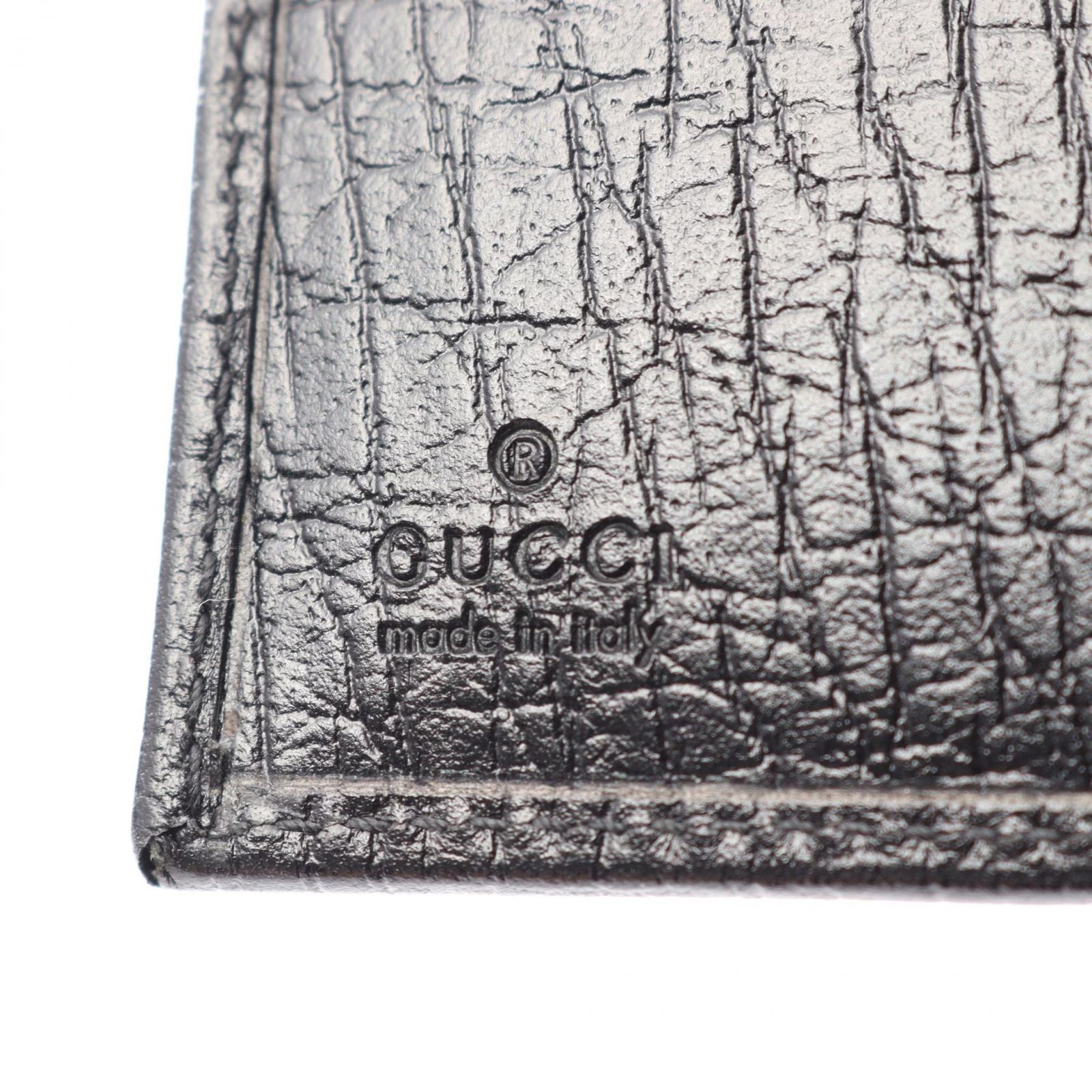 Gucci Bifold Wallet Bamboo Black Leather Hook — view 5