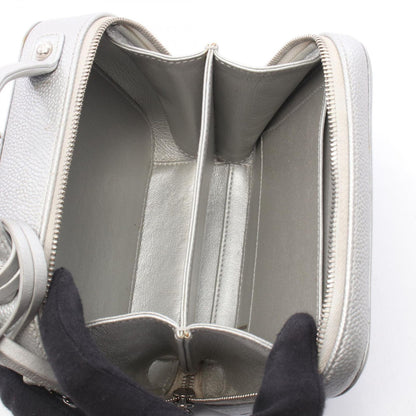 Chanel Shoulder Bag CC Figurine Small Vanity Silver Caviar Leather CC Quilted — view 3