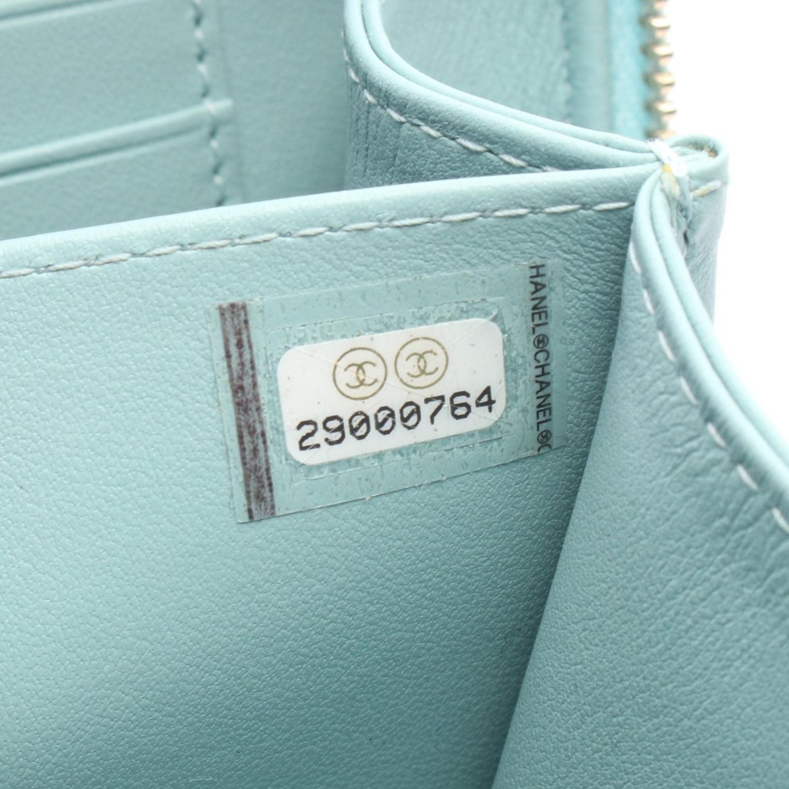 Chanel Shoulder Bag CC Filigree Mini Vanity Light Blue Caviar Leather CC — view 5