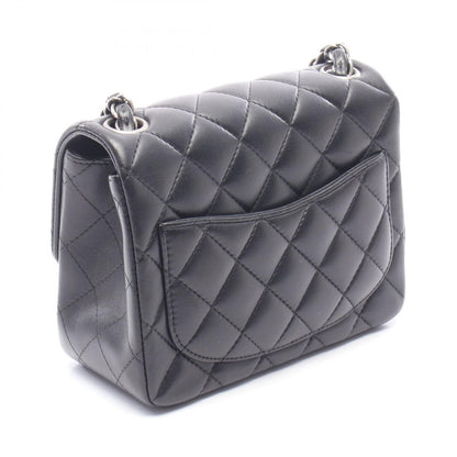 Chanel Shoulder Bag Mini Quilted Black Lambskin Chain — view 2