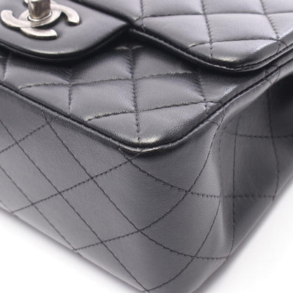 Chanel Shoulder Bag Mini Quilted Black Lambskin Chain — view 9