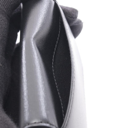 Celine Card Case Triomphe Black Leather with Flap Holder — view 5