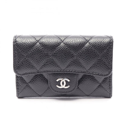 Chanel Card Case Quilted Black Caviar Leather
