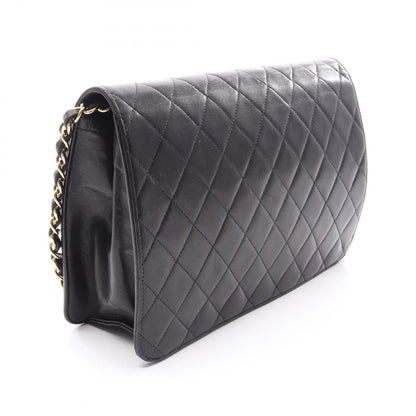 Chanel Shoulder Bag Quilted Single Flap Black Lambskin Chain — view 2