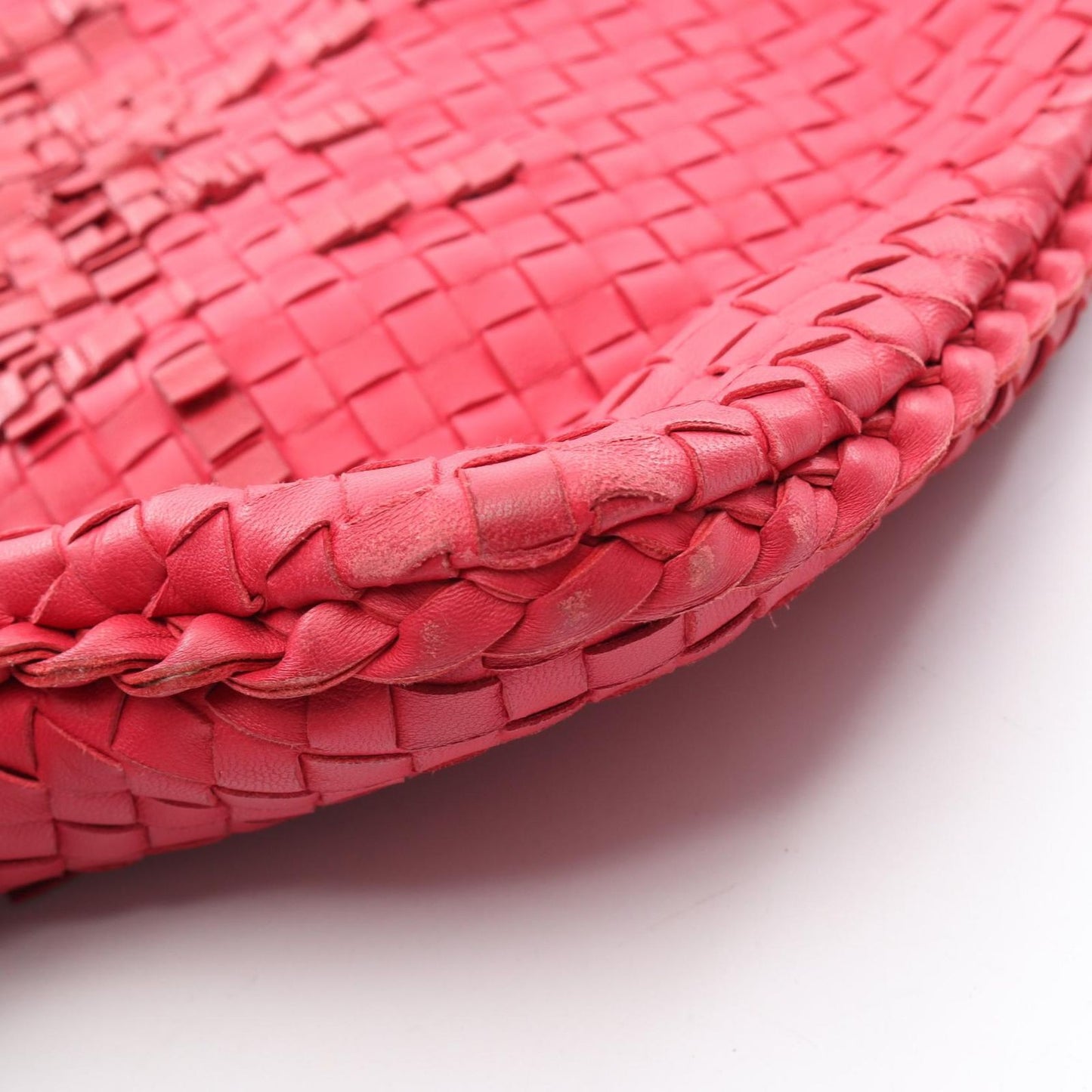 Bottega Veneta Handbag Intrecciato Hobo Red Leather — view 9