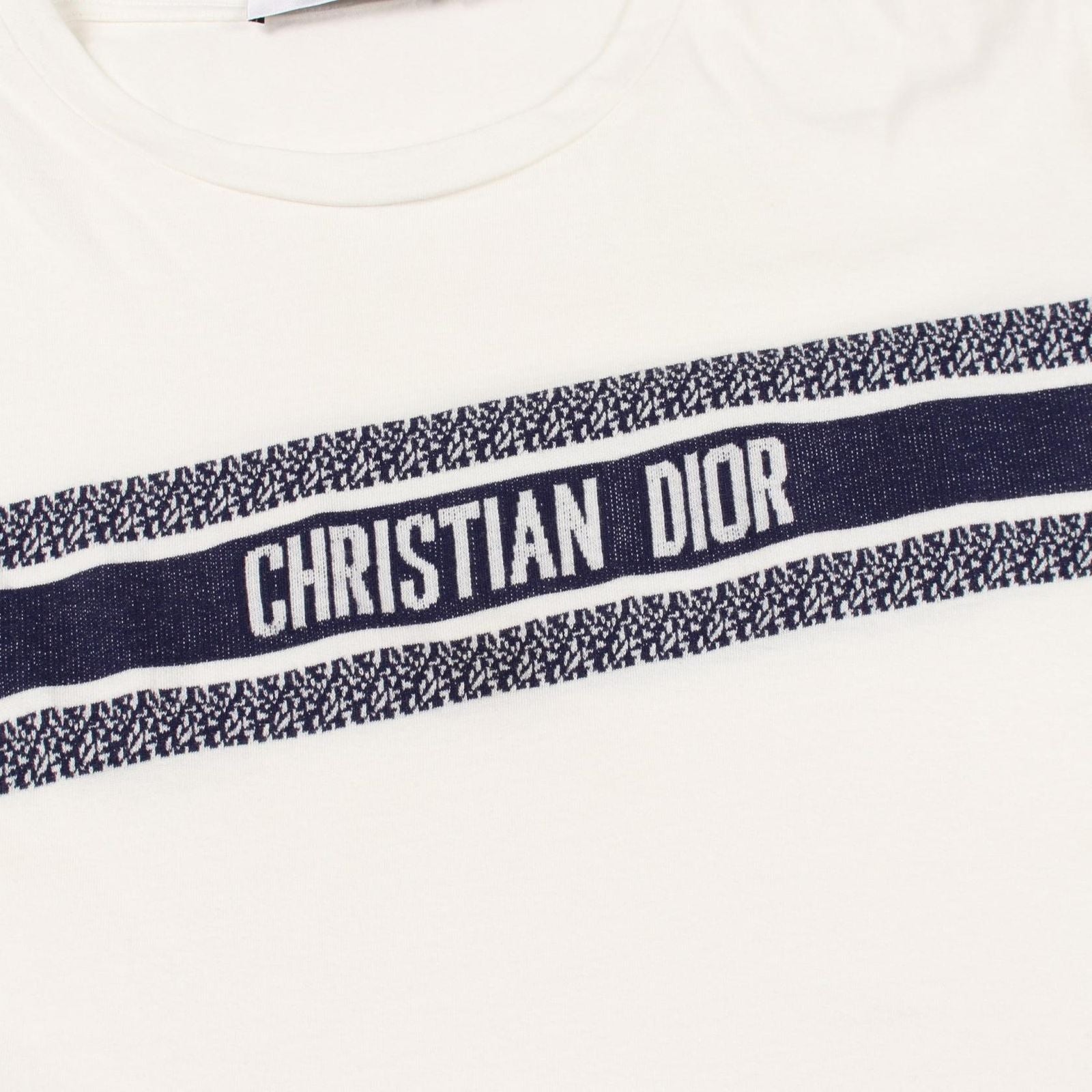Dior Short Sleeve T-Shirt Signature Band Cotton — view 6