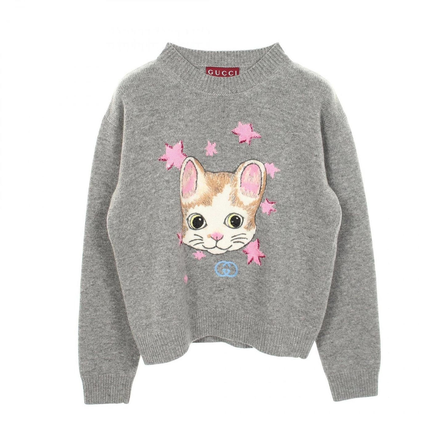 Gucci Knit Yuko Higuchi Interlocking Cat Wool Sweater