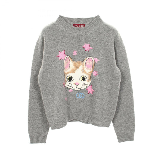 Gucci Knit Yuko Higuchi Interlocking Cat Wool Sweater