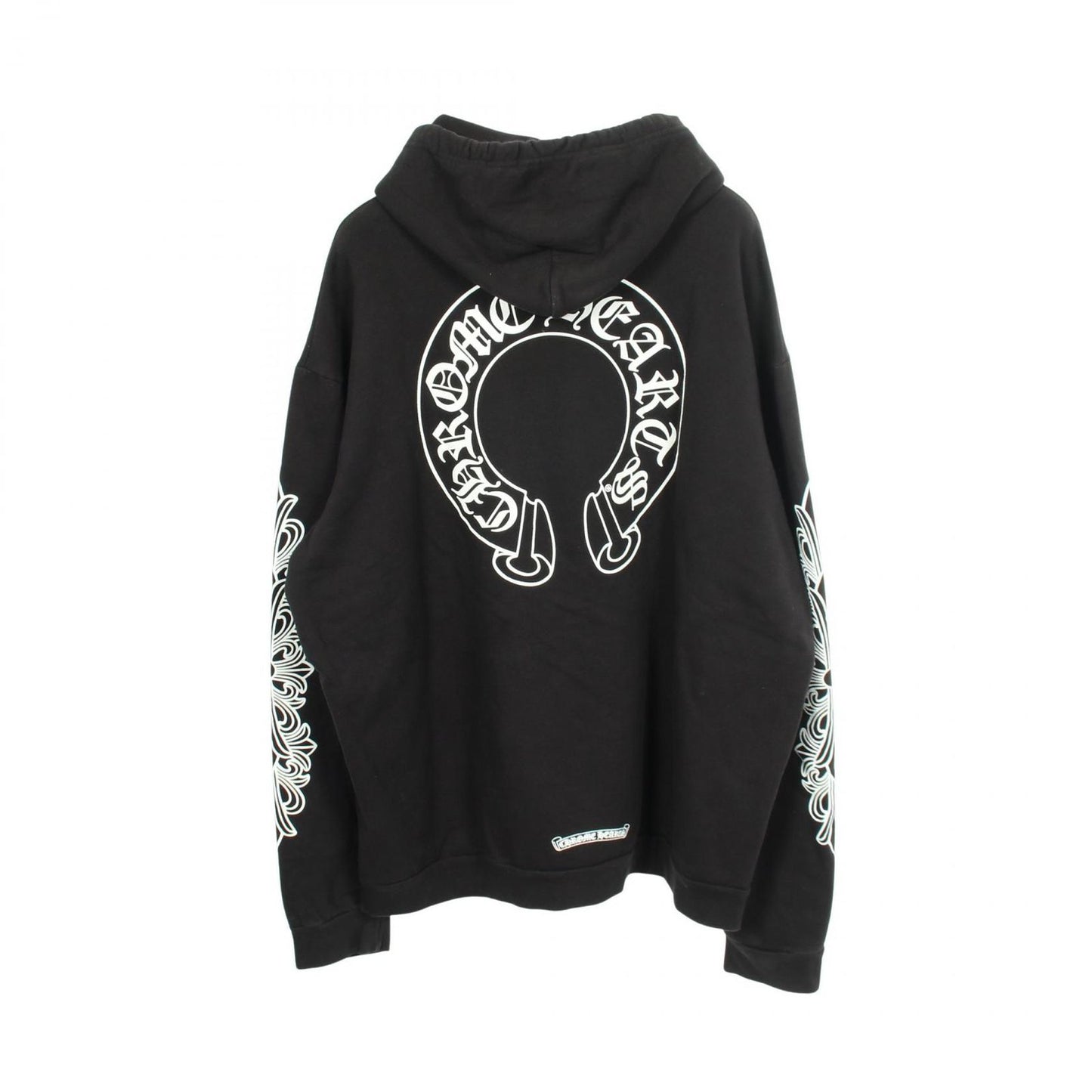 Chrome Hearts Hoodie Horse Shoe Arm Floral Print Cotton Pullover — view 2