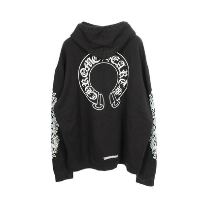 Chrome Hearts Hoodie Horse Shoe Arm Floral Print Cotton Pullover — view 2
