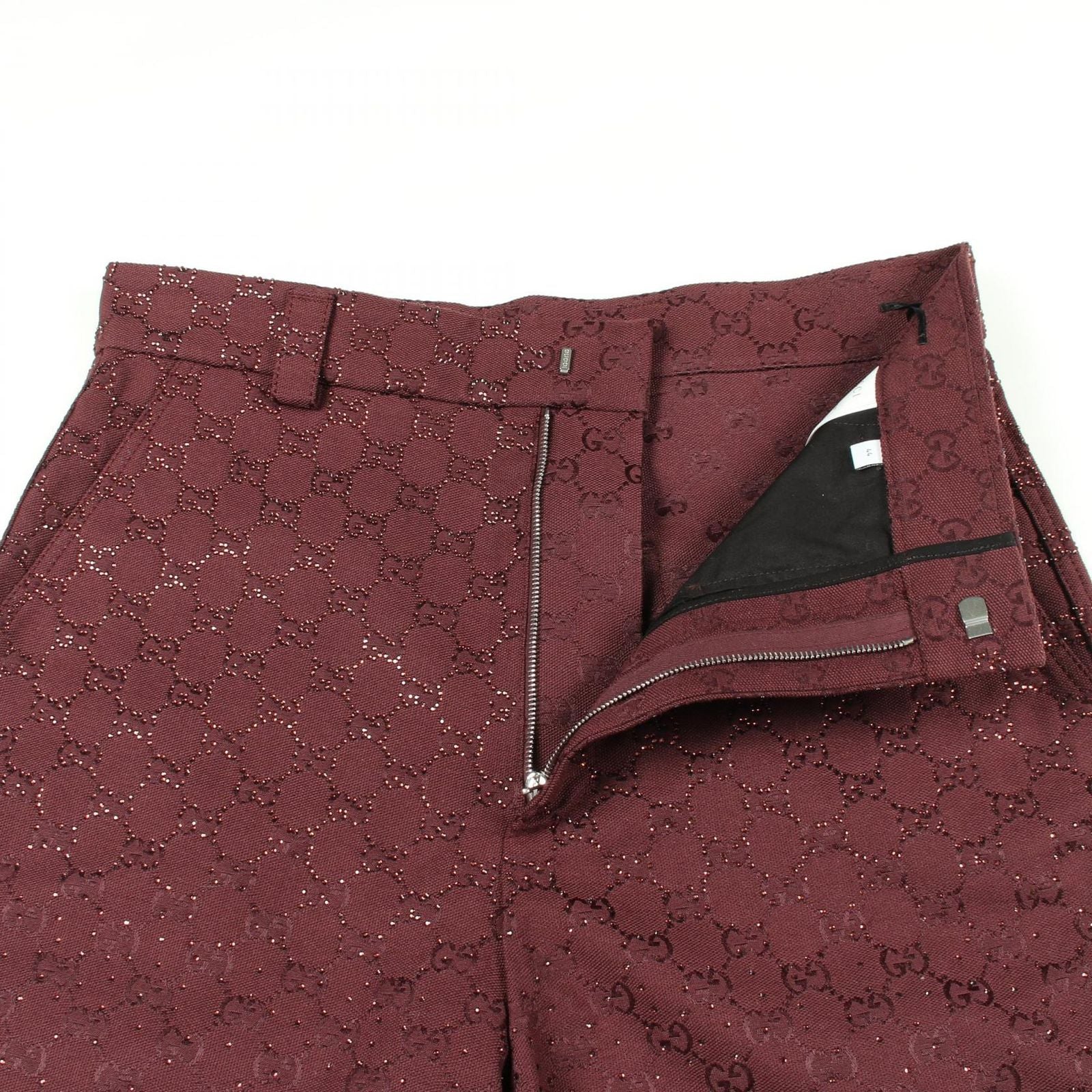Gucci Denim Pants Crystal GG Cotton Shorts — view 5