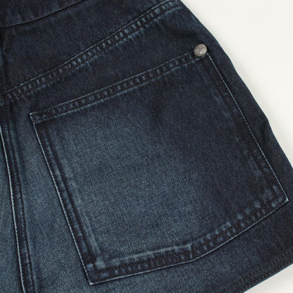 Chanel Denim Pants CC Logo Button Shorts Cotton — view 7