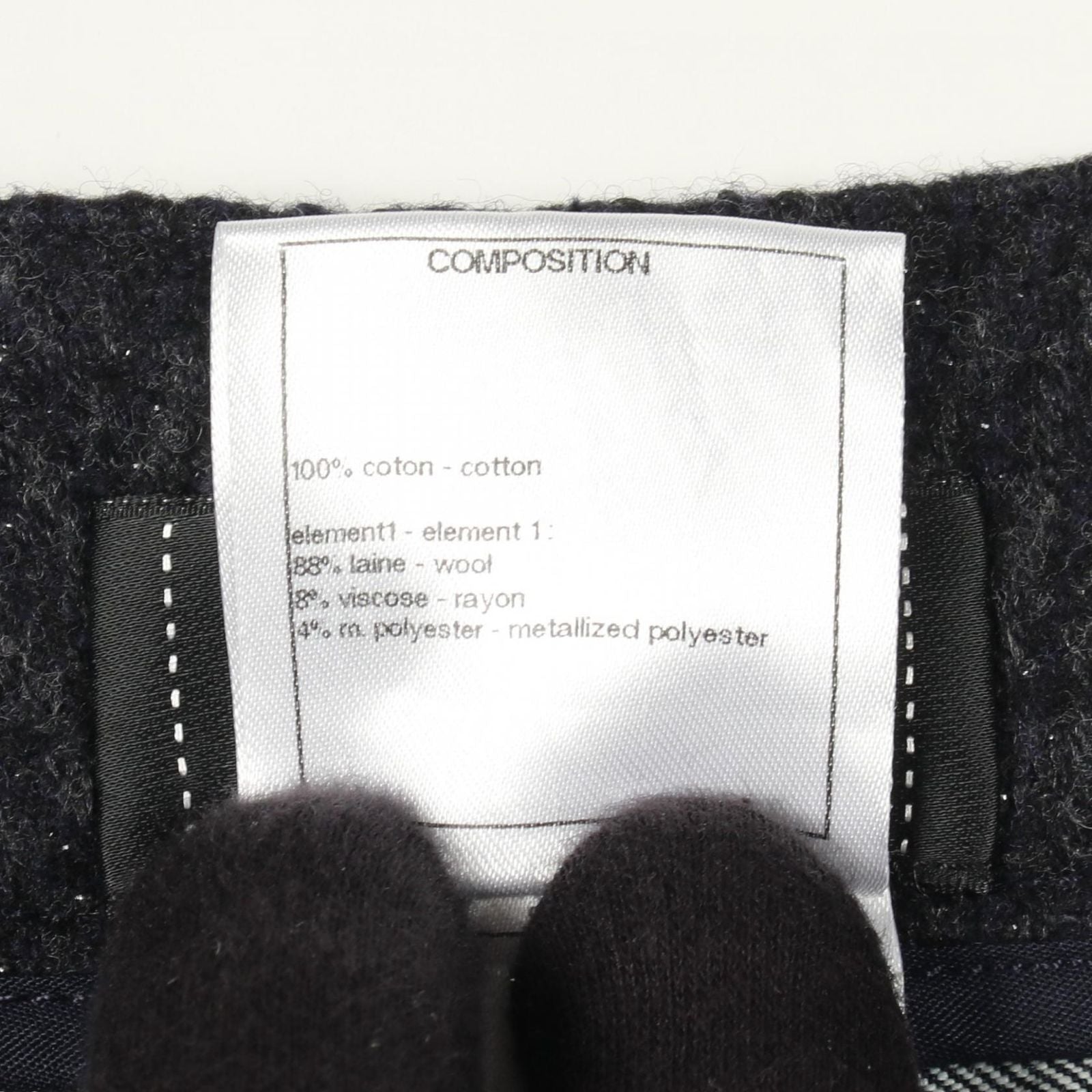 Chanel Denim Pants CC Logo Button Shorts Cotton — view 4