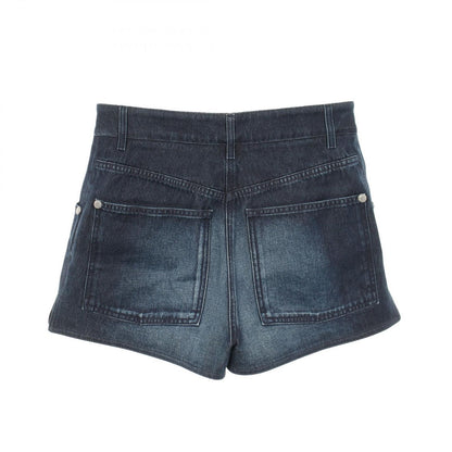 Chanel Denim Pants CC Logo Button Shorts Cotton — view 2