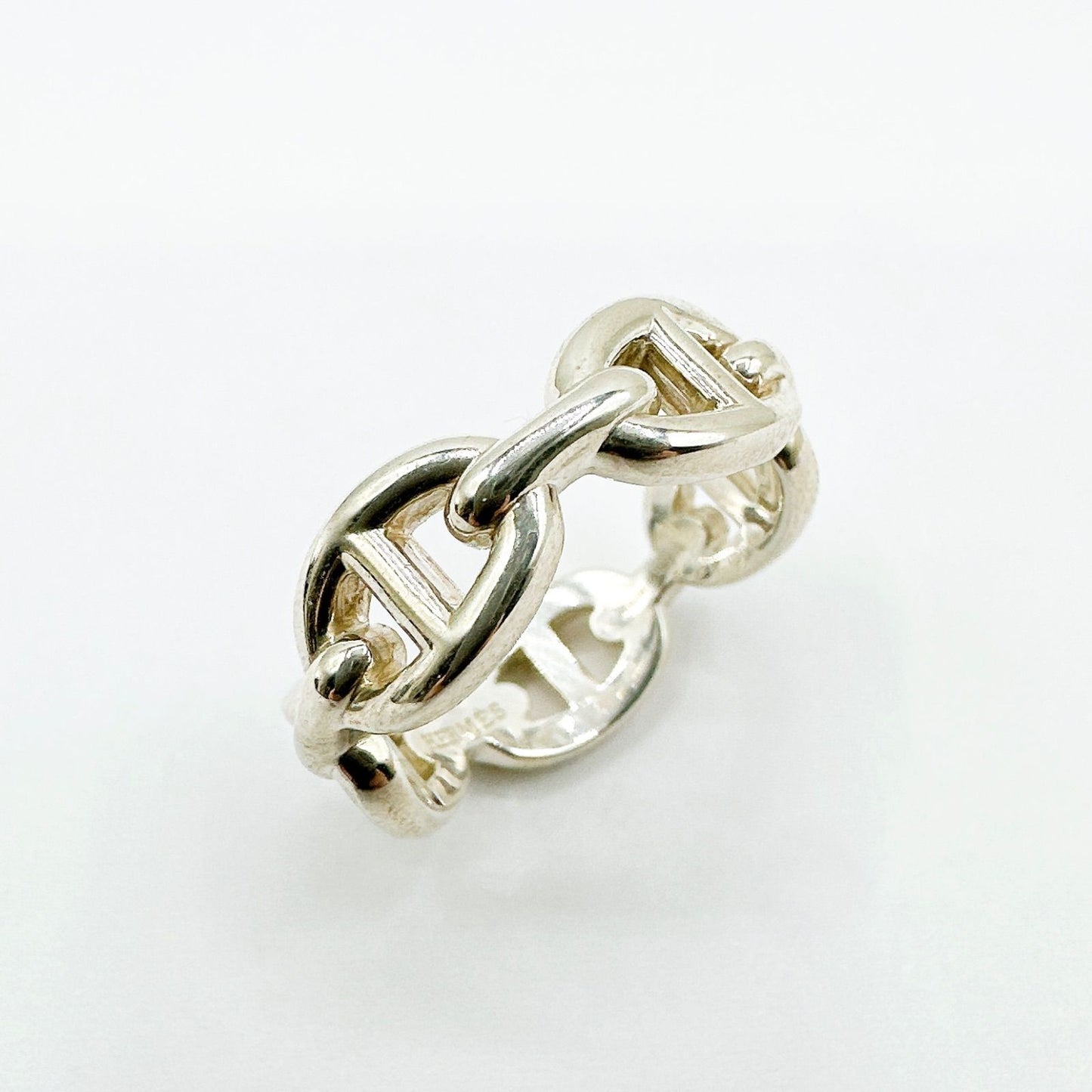 Hermes Chaine D'ancre Silver Ring — view 2