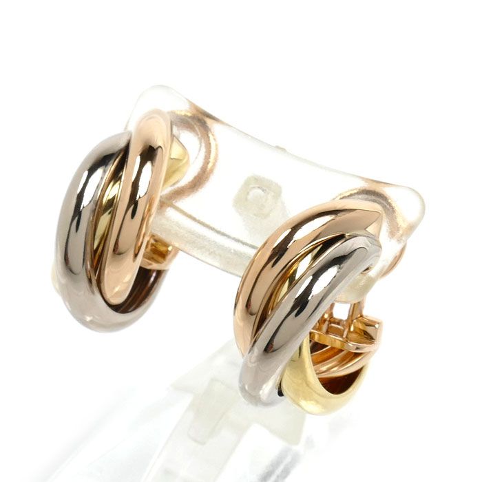 Cartier 18k White Gold 18k Pink 18k Yellow Trinity Classic Earrings — view 2