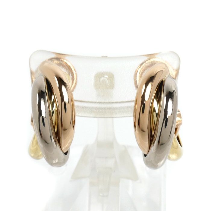 Cartier 18k White Gold 18k Pink 18k Yellow Trinity Classic Earrings