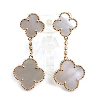 Van Cleef & Arpels 18k Pink Gold Magic Alhambra 2 Motif Mother of Pearl