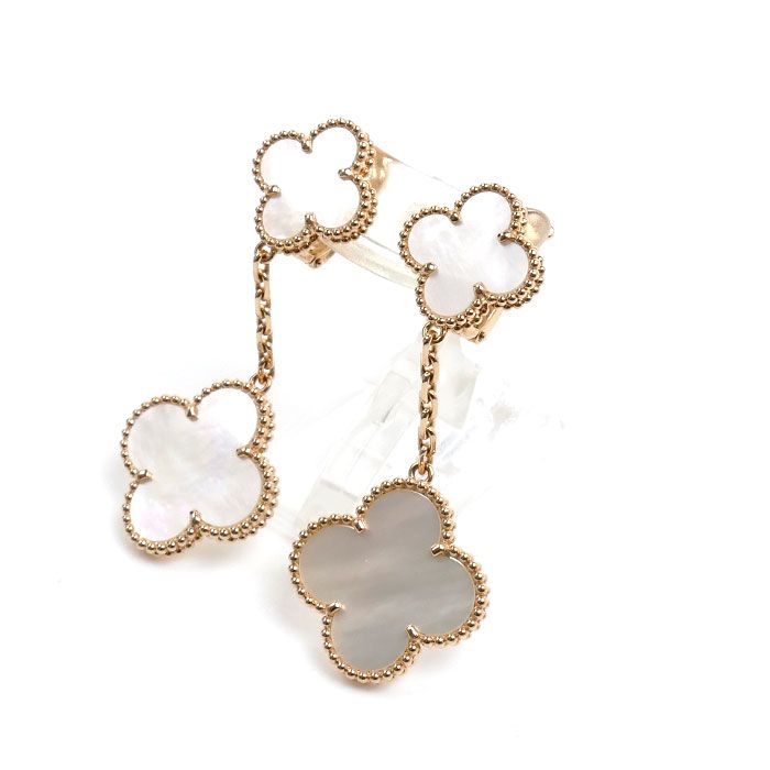 Van Cleef & Arpels 18k Pink Gold Magic Alhambra 2 Motif Mother of Pearl — view 2