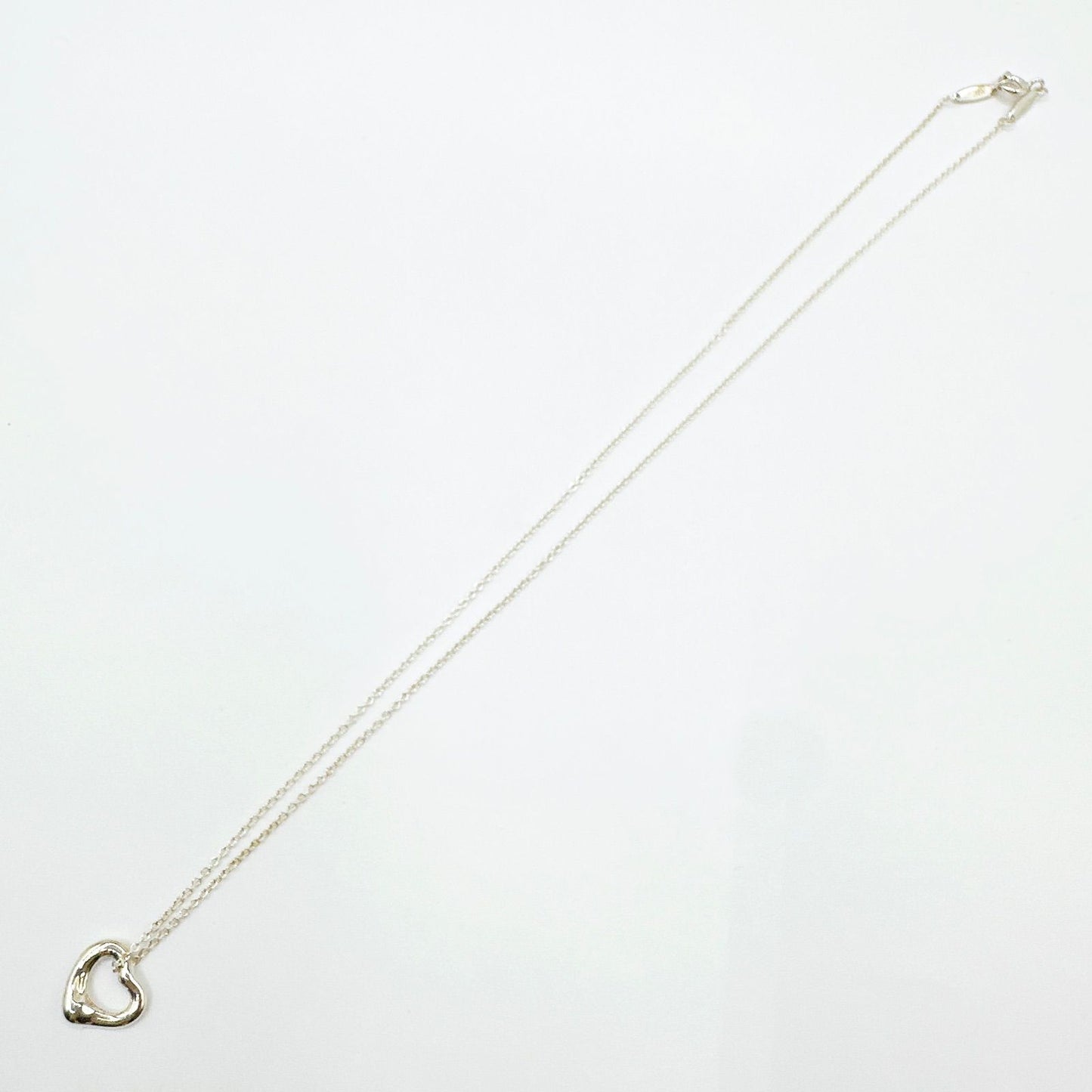 Tiffany & Co Open Heart Silver Necklace 40 cm — view 3