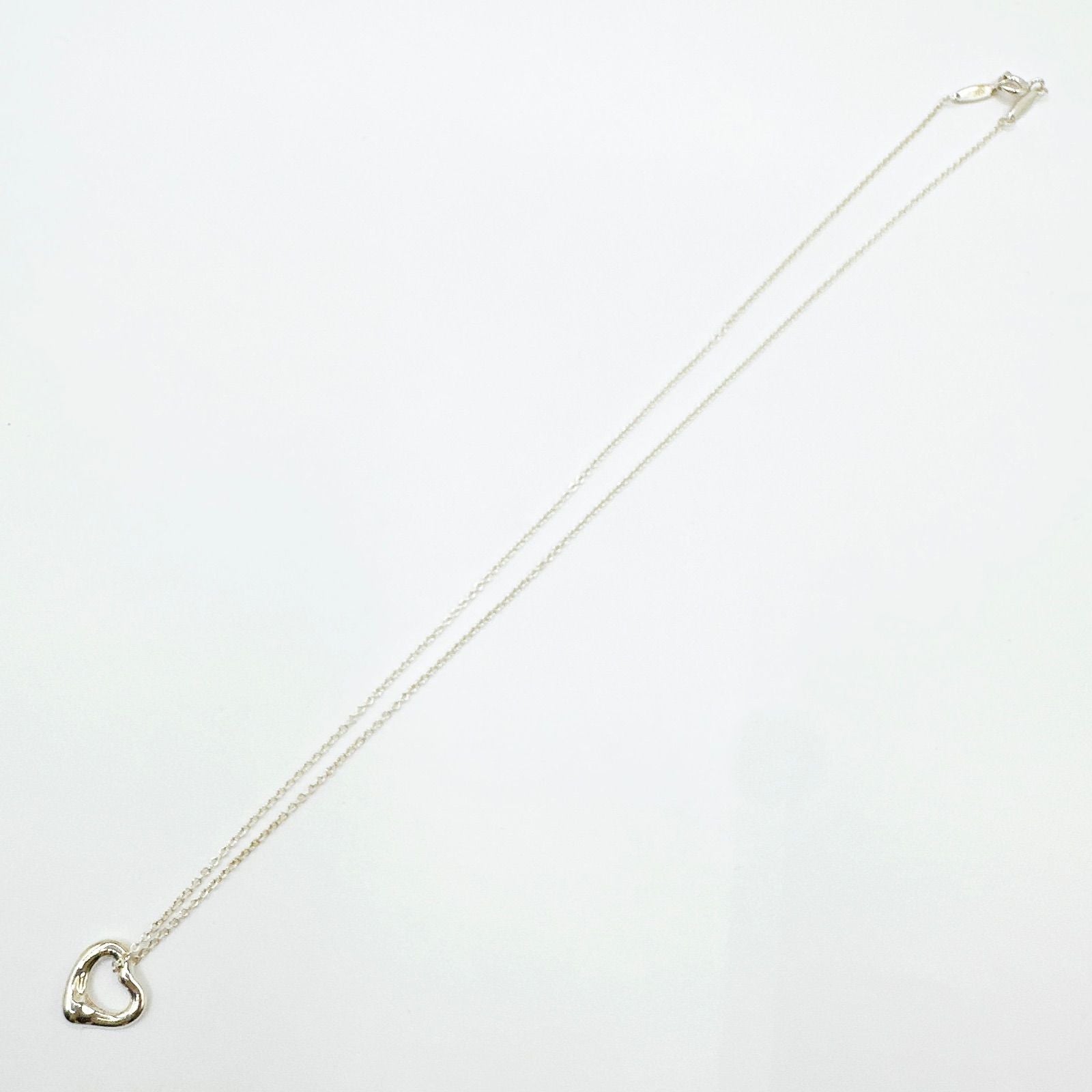 Tiffany & Co Open Heart Silver Necklace 40 cm — view 3