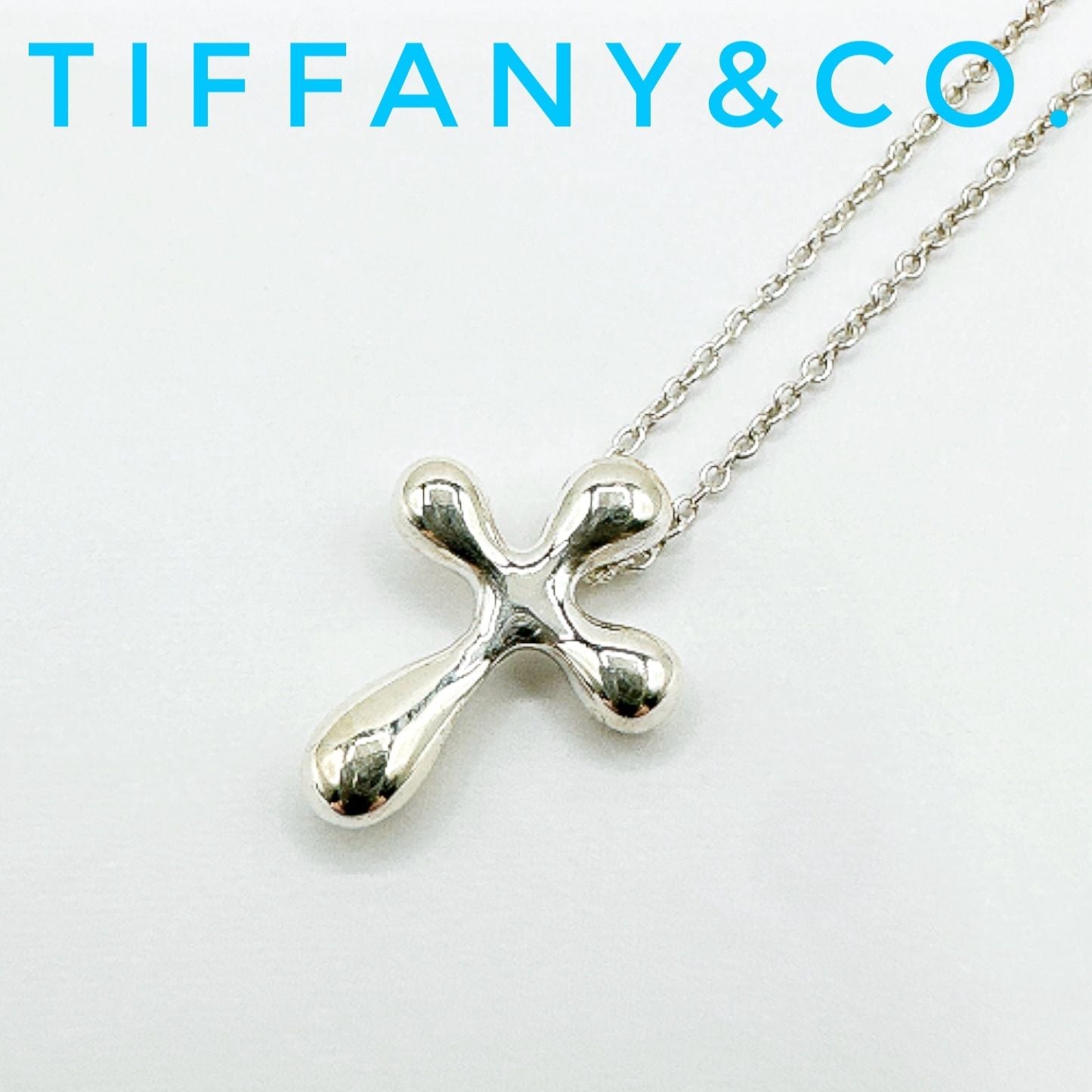 Tiffany & Co Cross Silver Necklace 45 cm