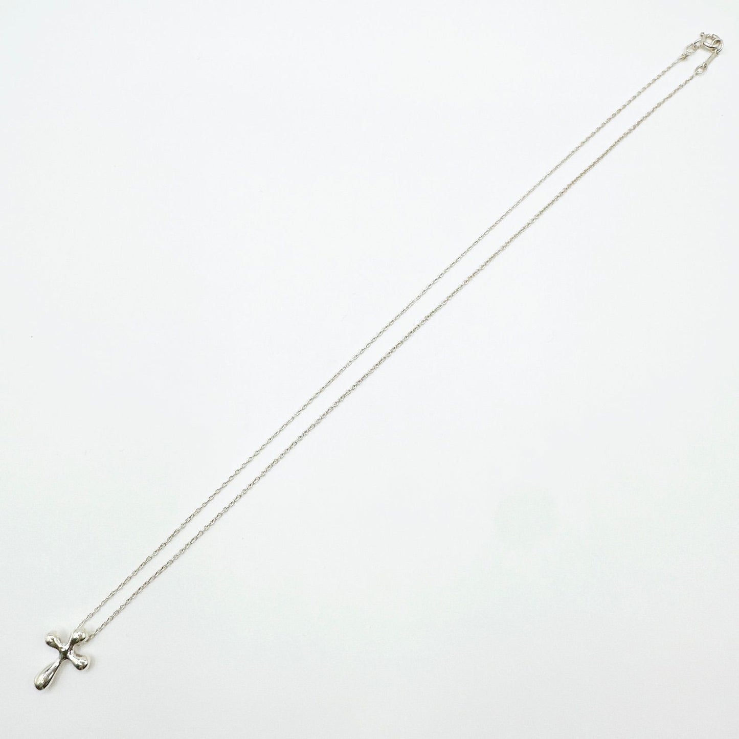 Tiffany & Co Cross Silver Necklace 45 cm — view 7