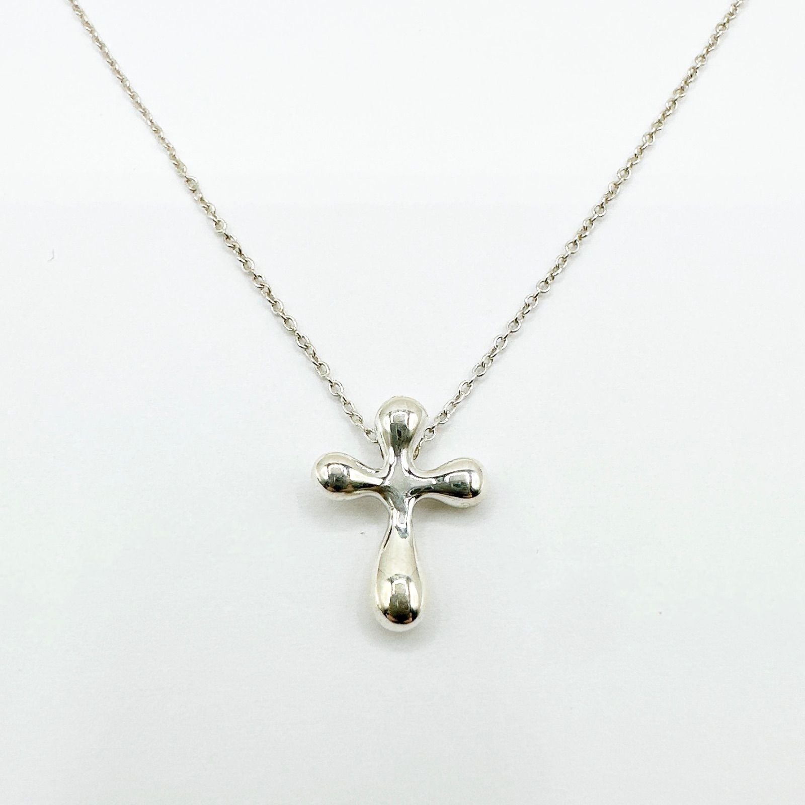 Tiffany & Co Cross Silver Necklace 45 cm — view 6