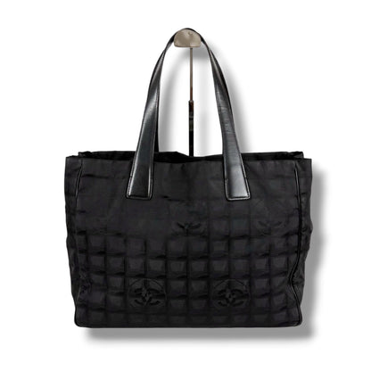 Chanel New Travel Line Tote Shoulder Black Nylon Canvas — view 3