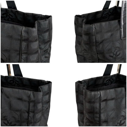Chanel New Travel Line Tote Shoulder Black Nylon Canvas — view 5