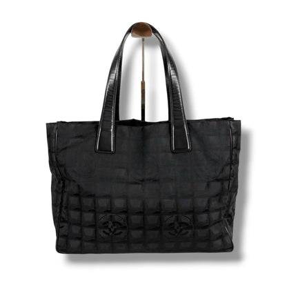 Chanel New Travel Line Tote Shoulder Black Nylon Canvas — view 2