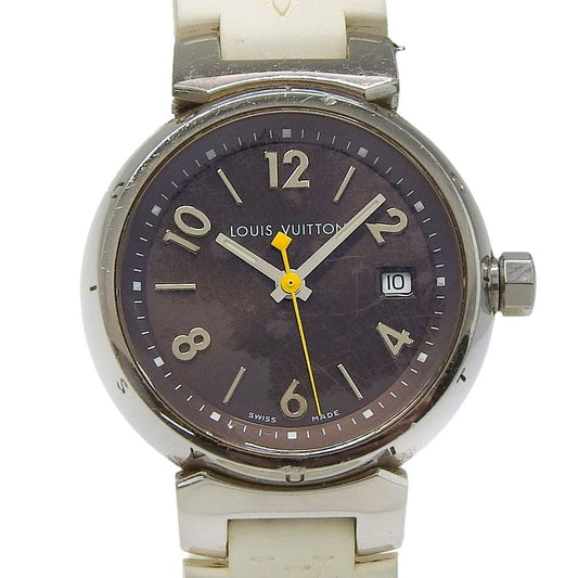 Louis Vuitton Tambu Stainless Steel Mule Kuo Analog Display Brown Dial Watch