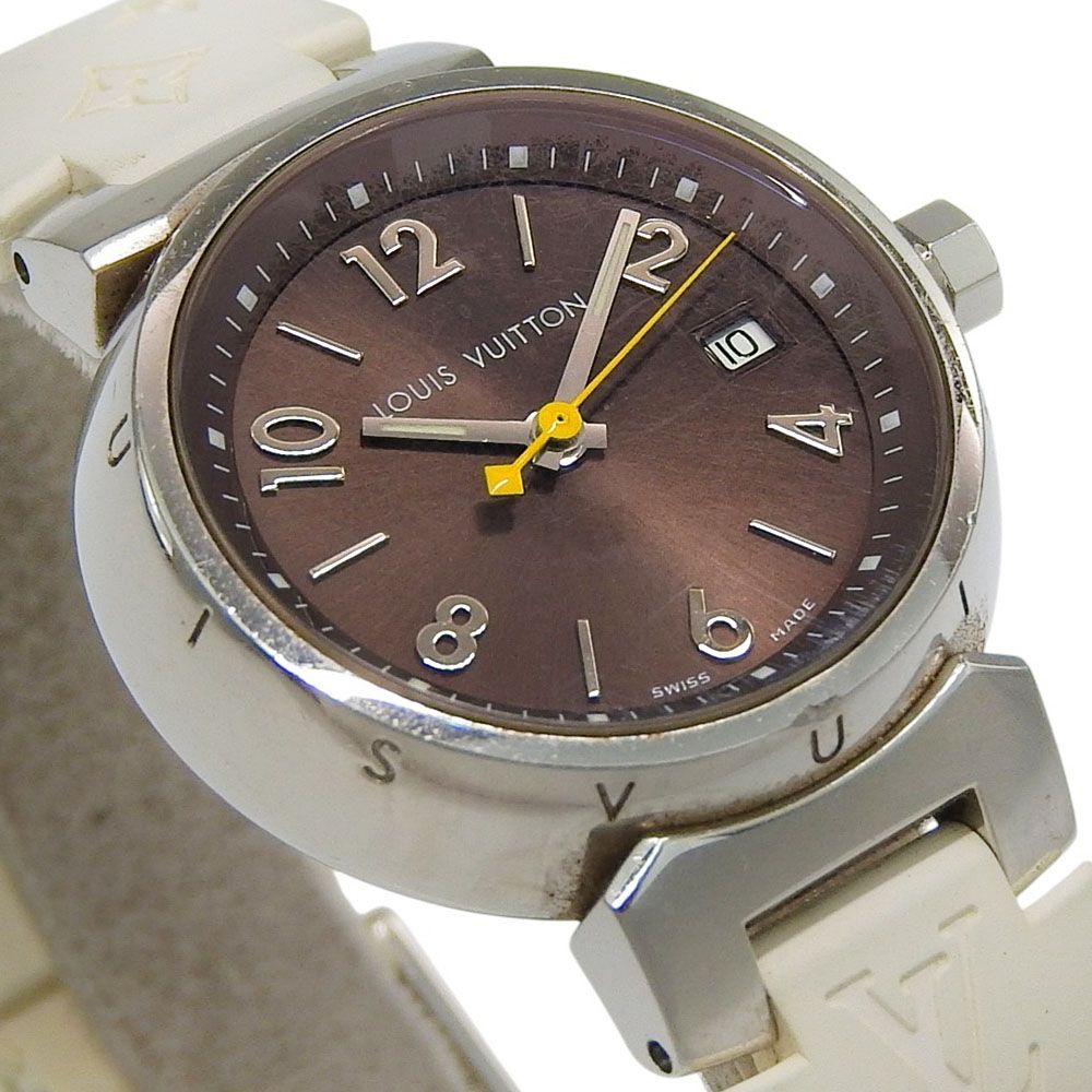 Louis Vuitton Tambu Stainless Steel Mule Kuo Analog Display Brown Dial Watch — view 3