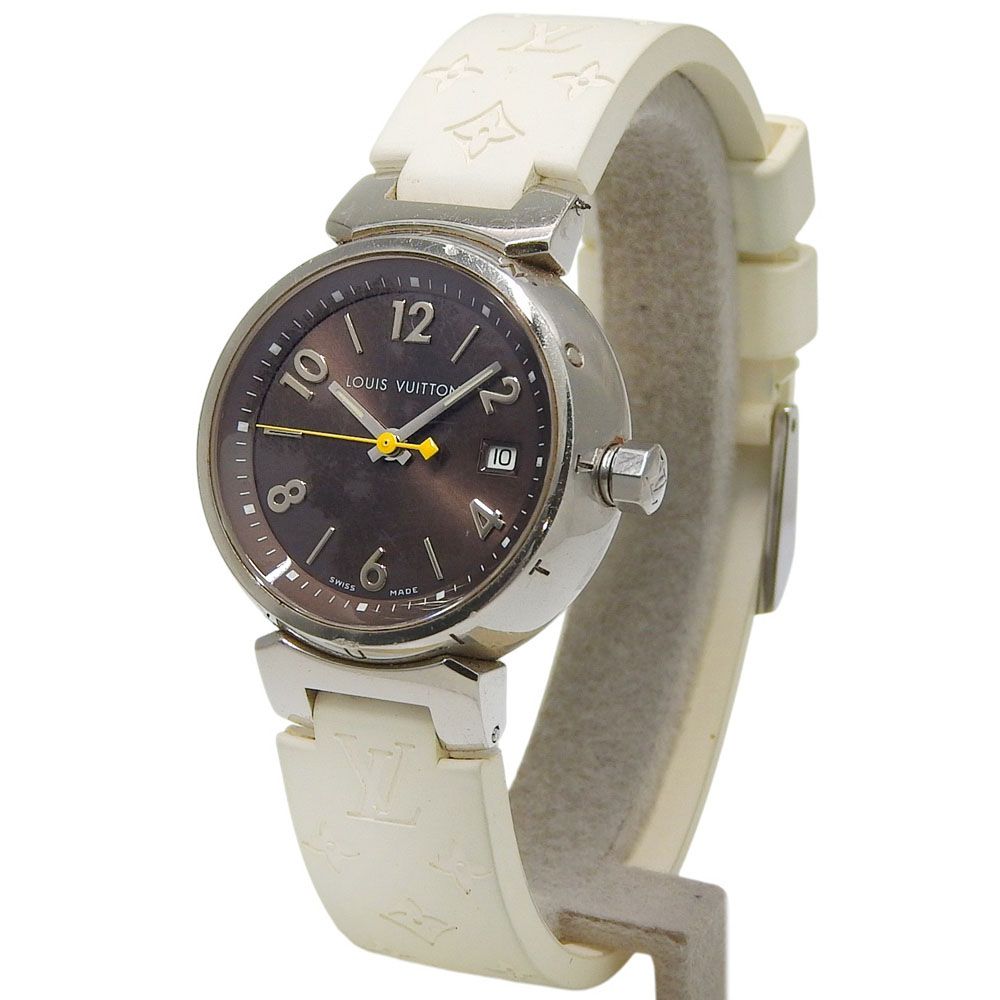 Louis Vuitton Tambu Stainless Steel Mule Kuo Analog Display Brown Dial Watch — view 2