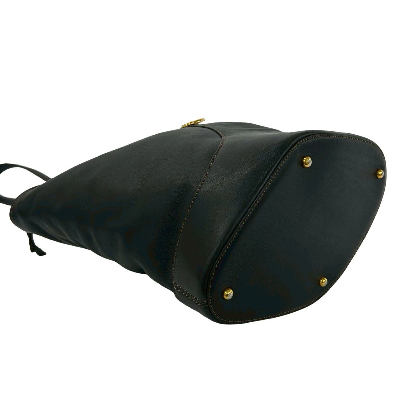 Loewe Vintage Anton Leather Shoulder Bag Crossbody Cross Black — view 7