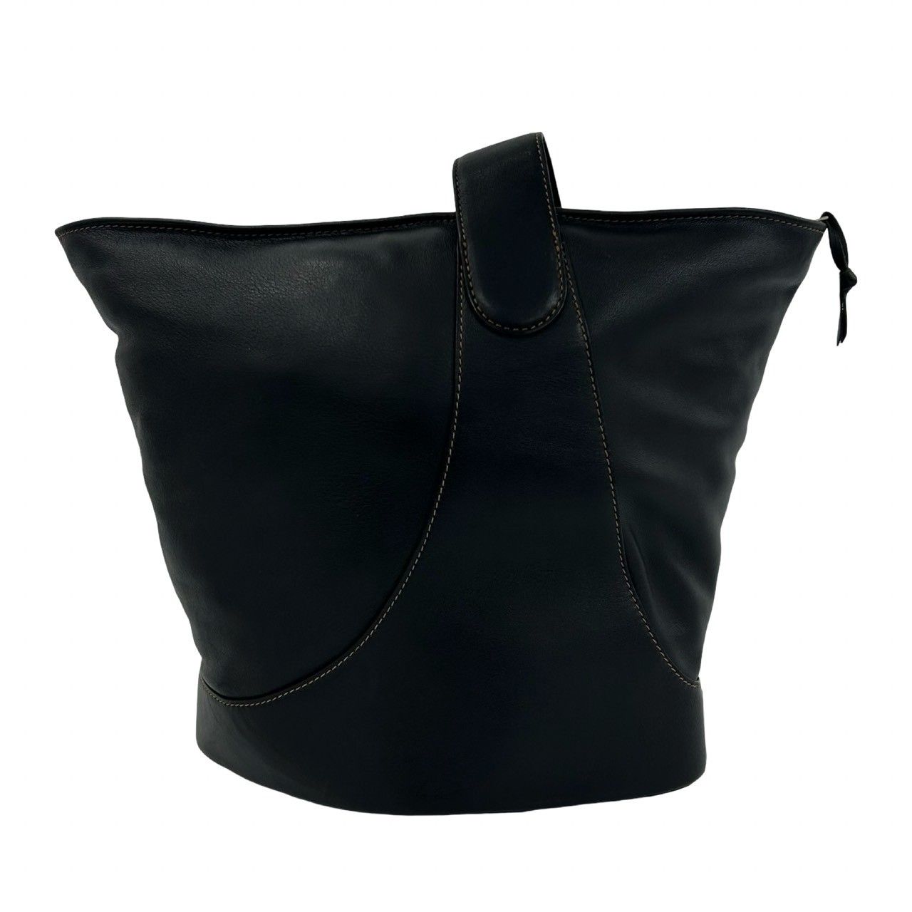 Loewe Vintage Anton Leather Shoulder Bag Crossbody Cross Black — view 3