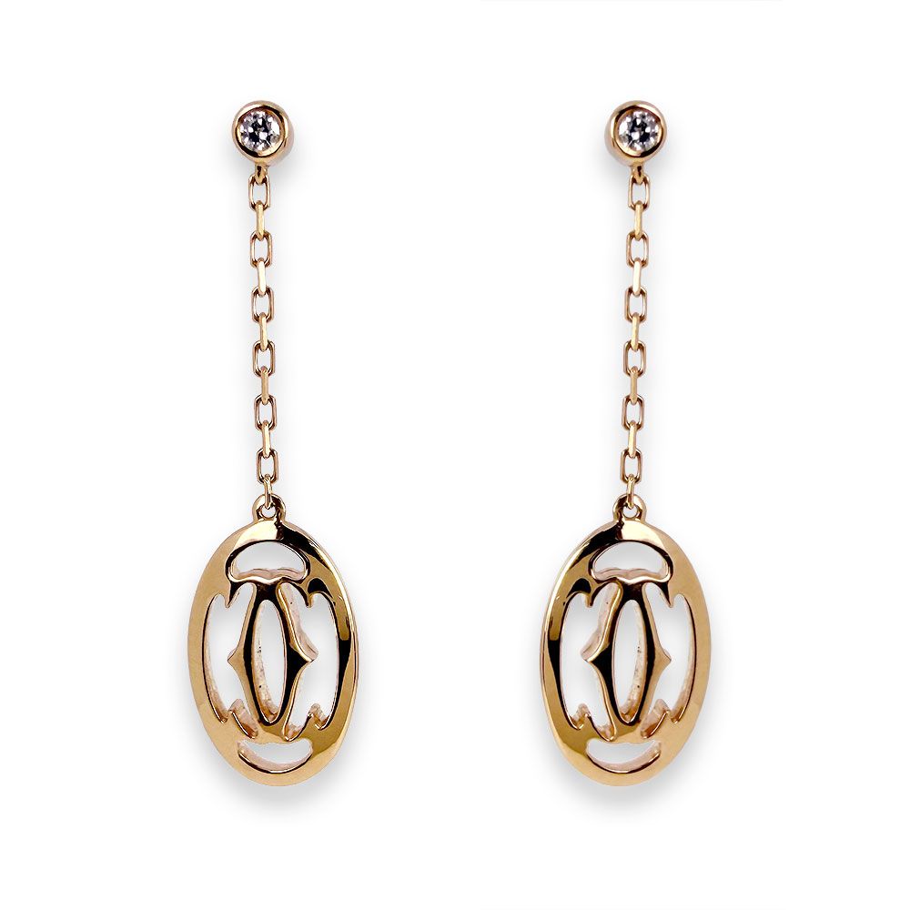 Cartier Logo Double Earrings